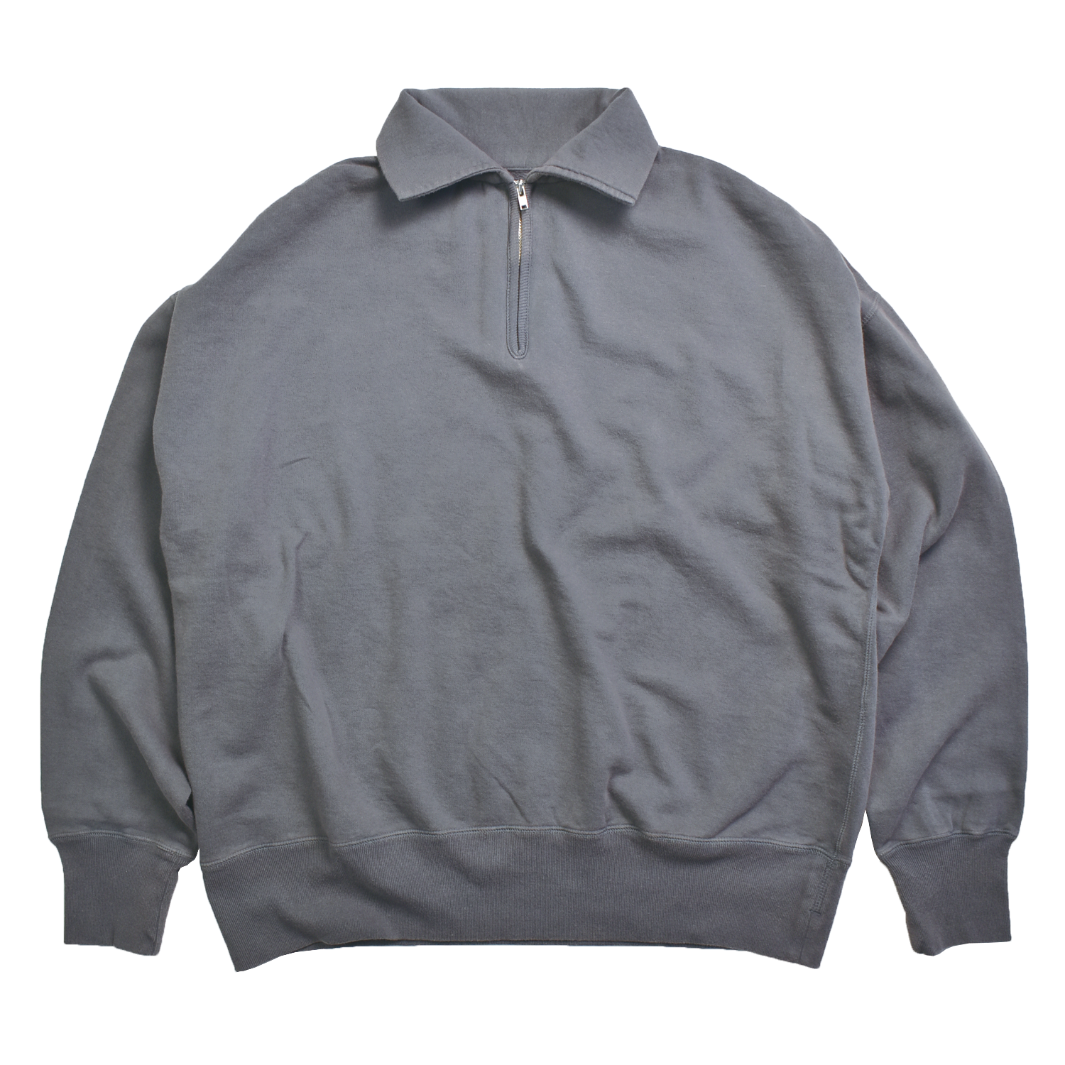 DUSTY COLOR FLEECE HALF ZIP SWEAT - R235-0303 – RIDING HIGH