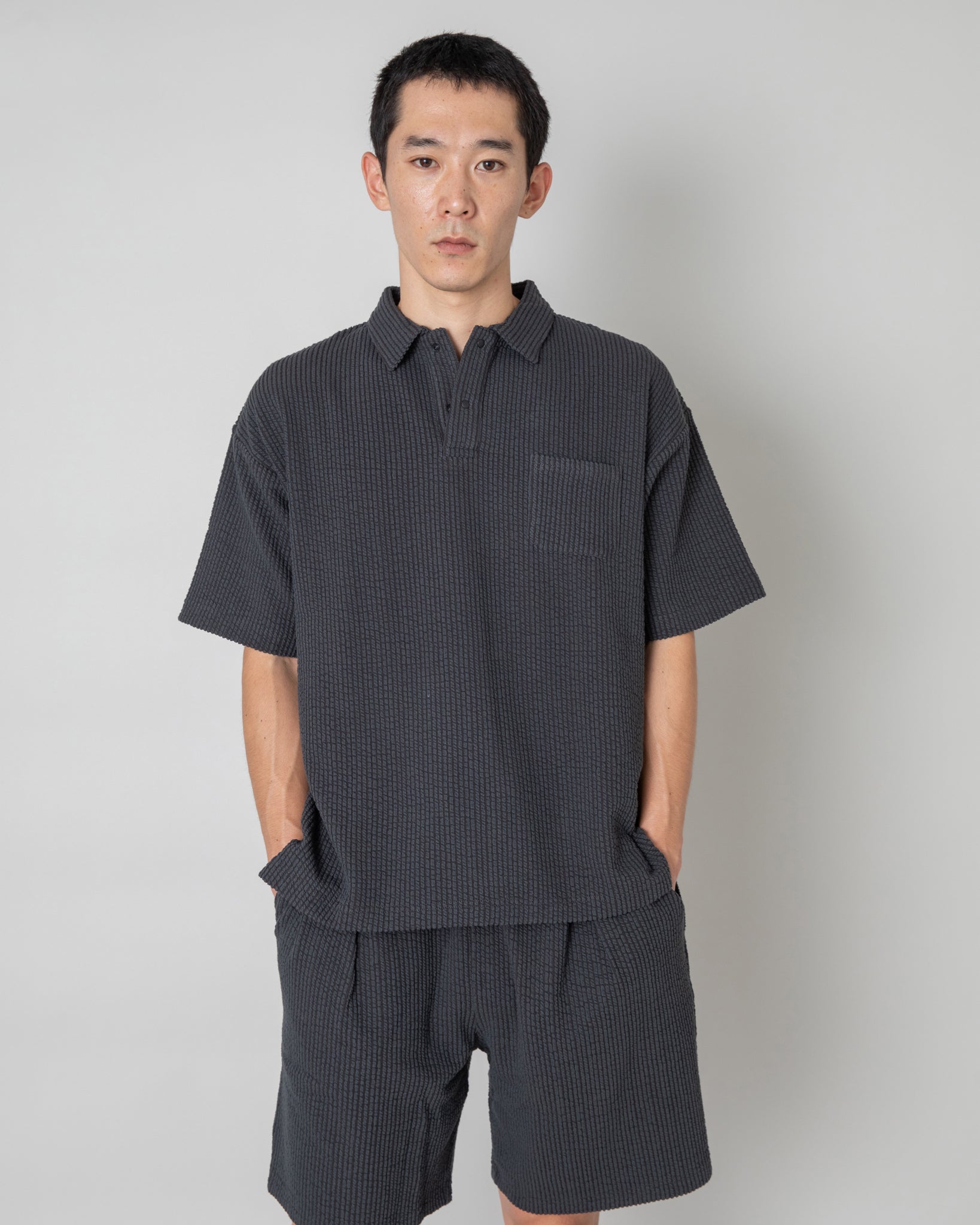 SEERSUCKER JERSEY BIG POLO H245-0201 – RIDING HIGH