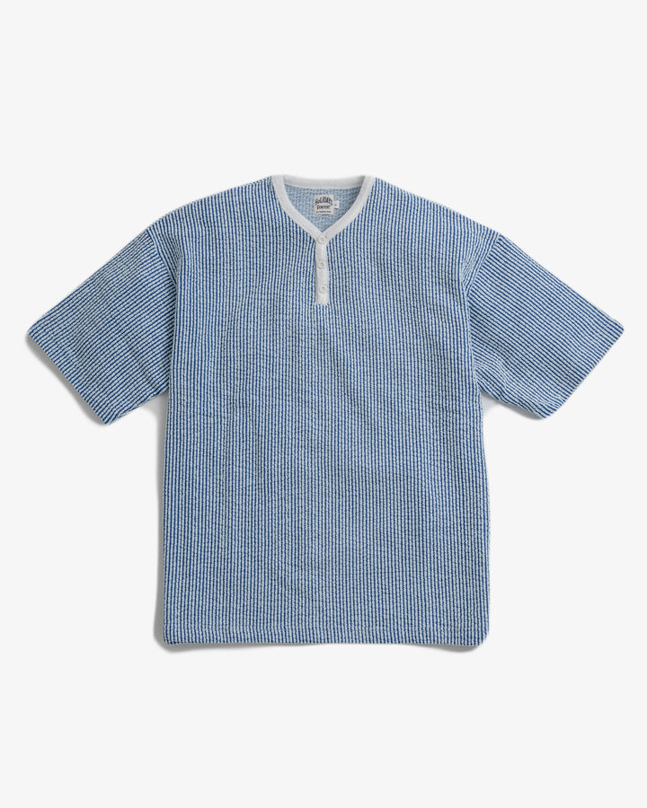 SEERSUCKER JERSEY HENLEY S/S TEE  H245-0102