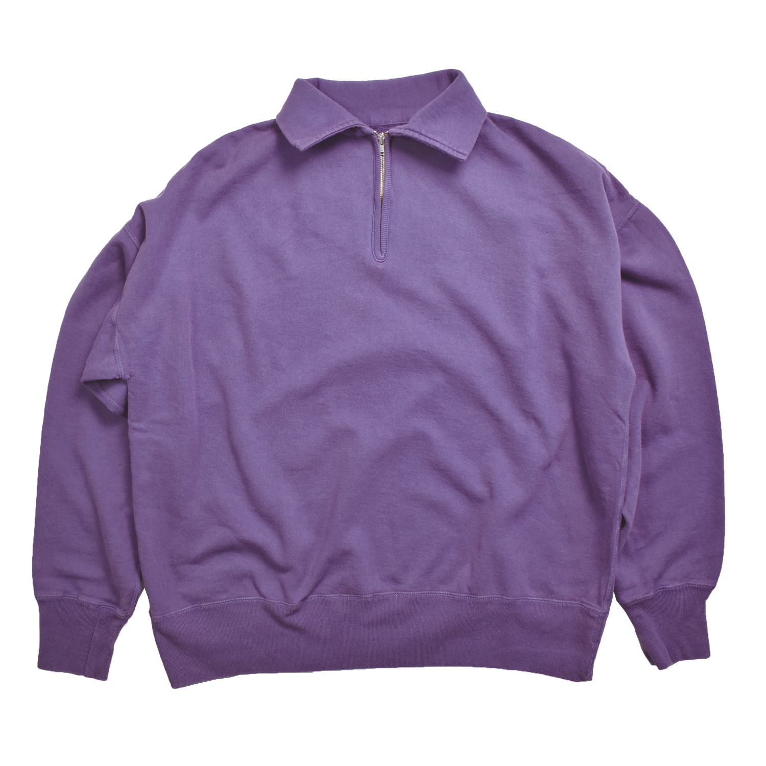 DUSTY COLOR FLEECE HALF ZIP SWEAT - R235-0303 – RIDING HIGH