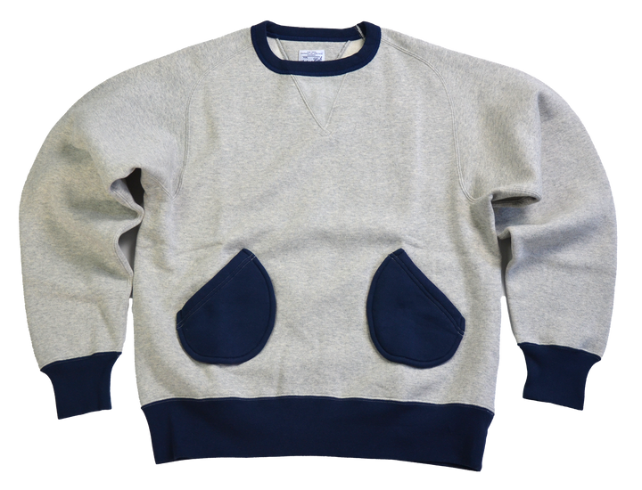 AZUMA TUBE FLEECE 2TONE CREWNECK   R243-0305