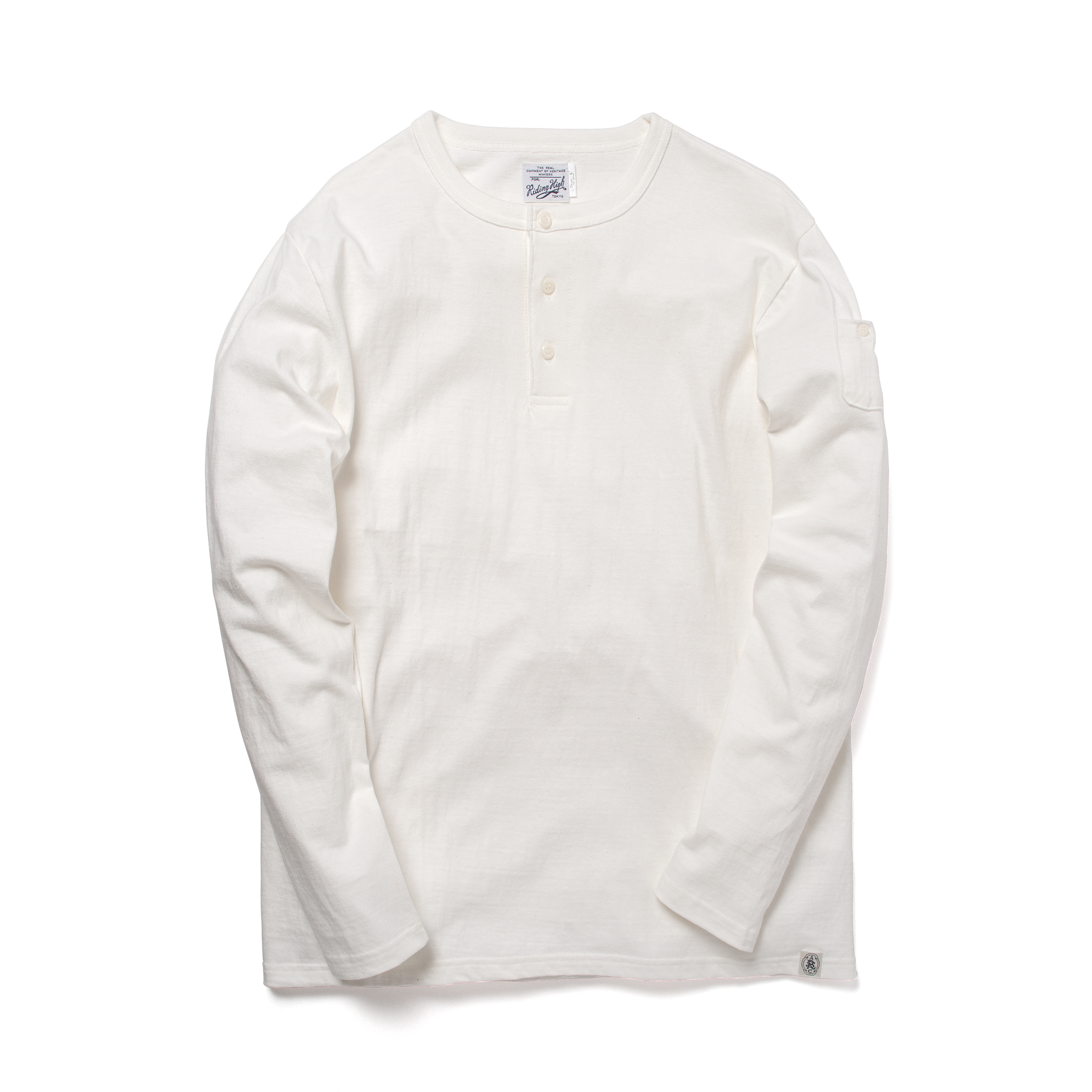 RUDE GALLERY WIDE HENLEY NECK HS 美品 CUSTOM LW HENLEY L/S TEE - R185-0201B – RIDING HIGH