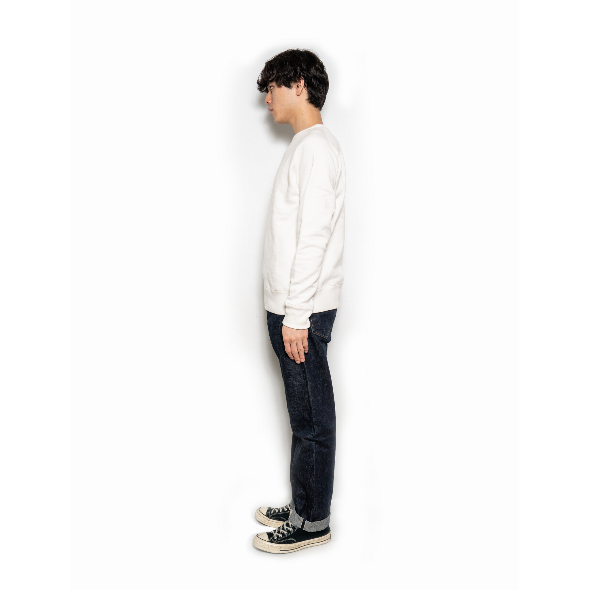 14oz. LOOPWHEEL FLEECE CREW SWEAT - R185-0301 – RIDING HIGH